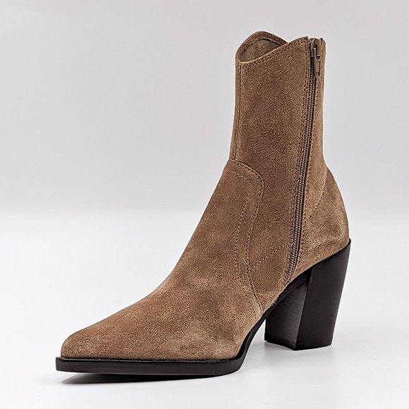 Jeffrey Campbell Women Jolena Natural Suede Western Pointy Boots size 6 - Picture 9 of 12